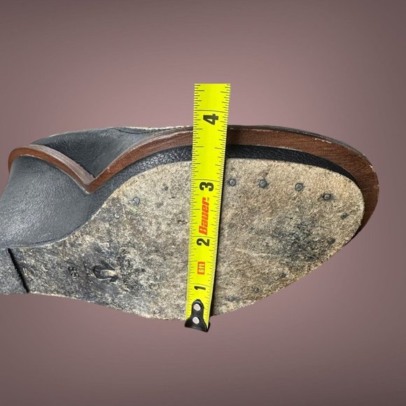 True Religion|Womens|Wedge Heels Shoes|Size 8.5|Black|100% Leather|Platform - Picture 14 of 15